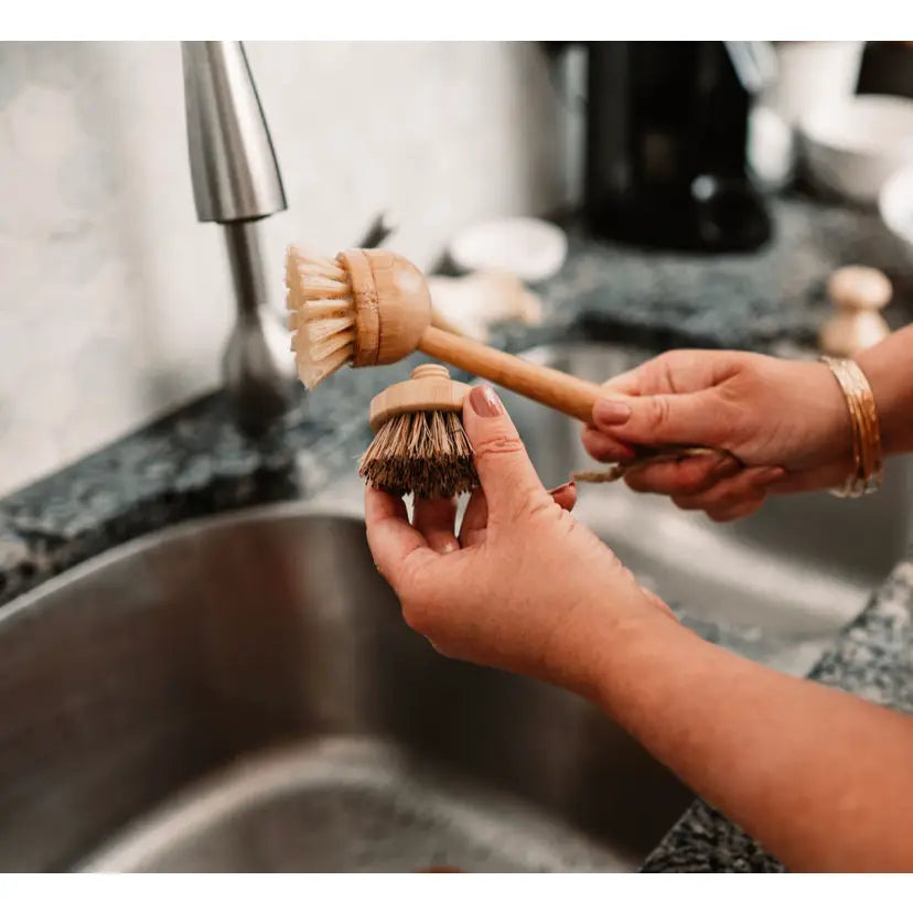 Bamboo Long Handle Dish Brush